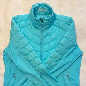 Marmot Turquoise Quilted Hybrid Puffer Jacket